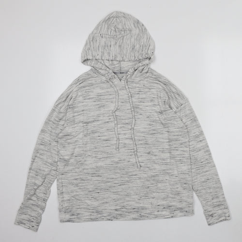 Marks and Spencer Womens Grey Polyester Pullover Hoodie Size 10 Pullover