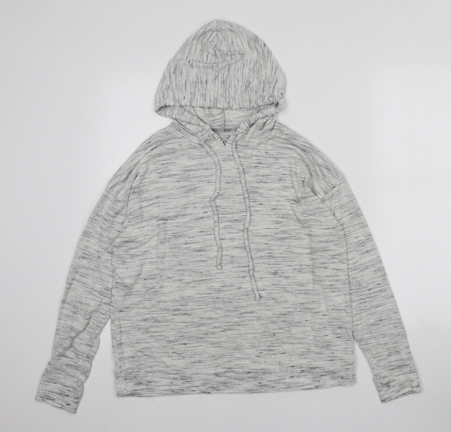 Marks and Spencer Womens Grey Polyester Pullover Hoodie Size 10 Pullover