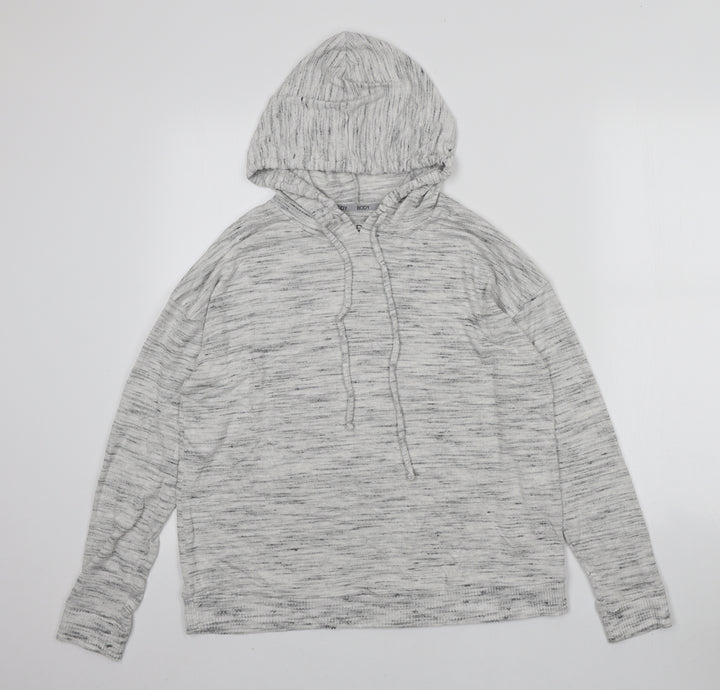 Marks and Spencer Womens Grey Polyester Pullover Hoodie Size 10 Pullover