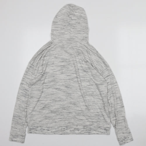Marks and Spencer Womens Grey Polyester Pullover Hoodie Size 10 Pullover