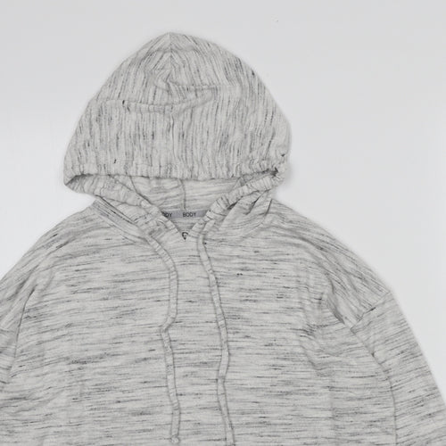Marks and Spencer Womens Grey Polyester Pullover Hoodie Size 10 Pullover