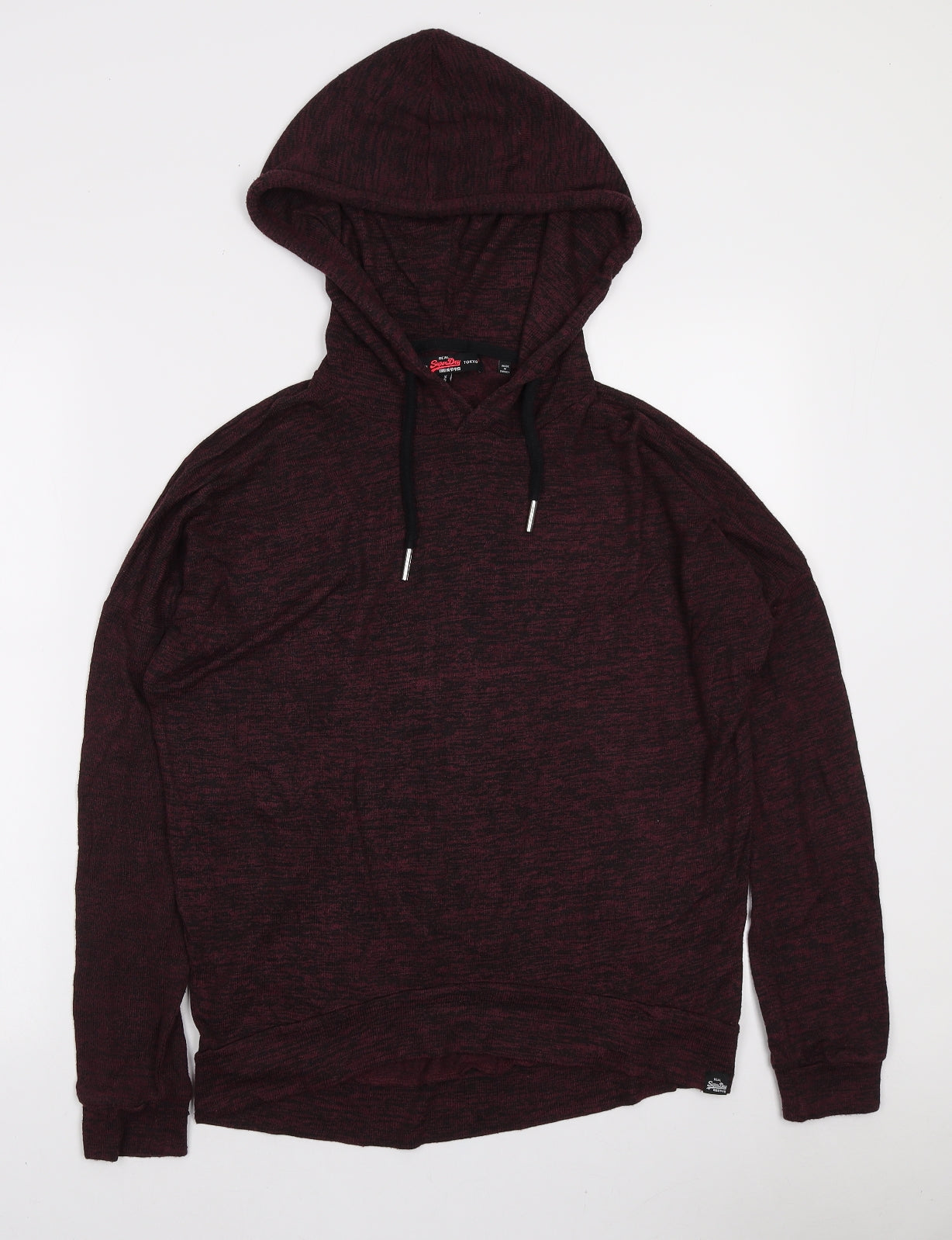 Superdry Womens Red Cotton Pullover Hoodie Size XS Pullover