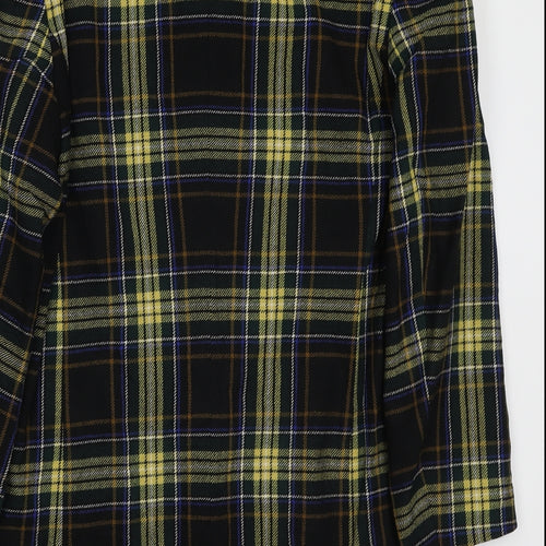 Gerry Weber Womens Black Plaid Jacket Blazer Size 10 Zip