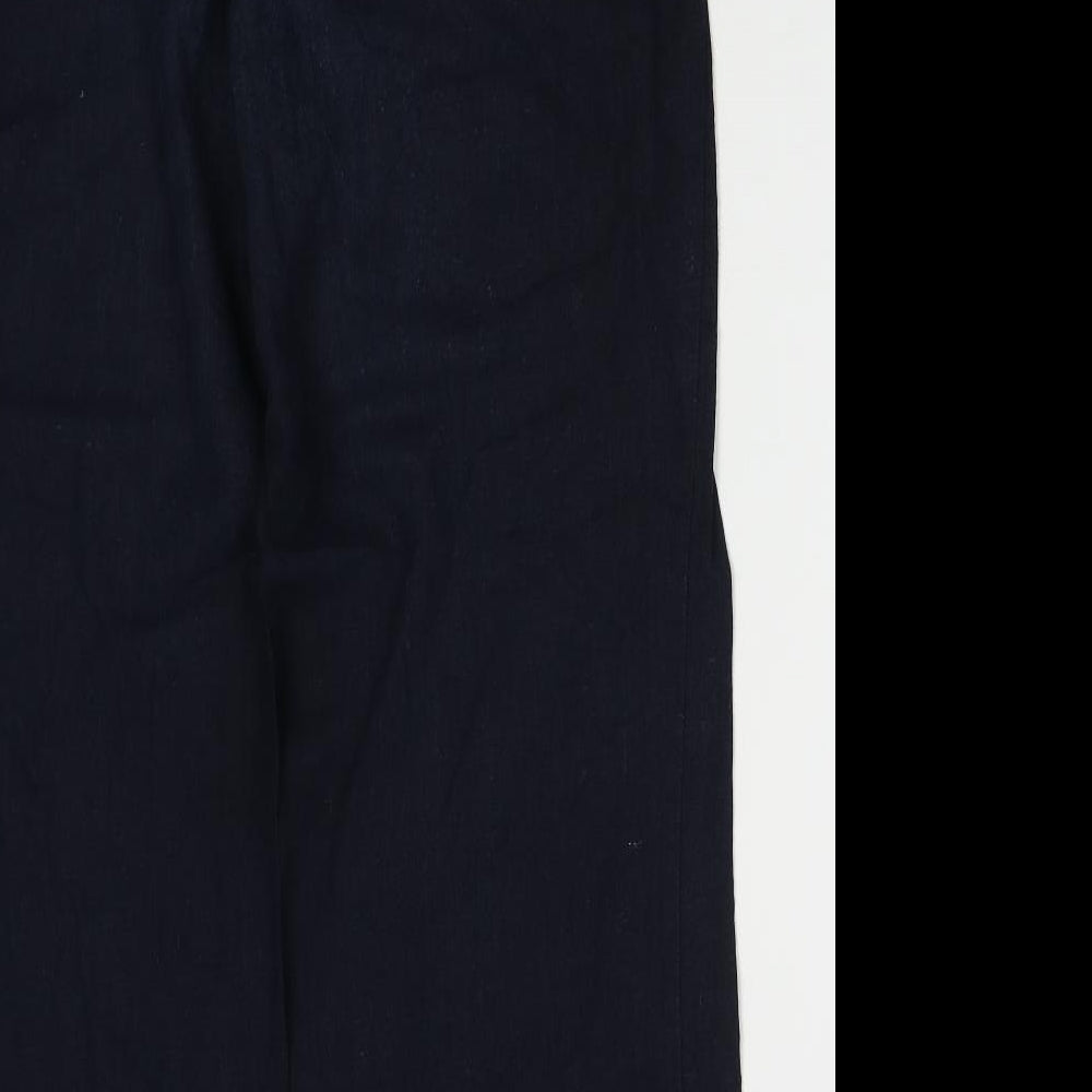 Debenhams Womens Blue Viscose Cargo Trousers Size 16 L28 in Regular Zip