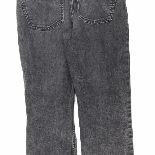 Denim co Womens Black Cotton Boyfriend Jeans Size 10 L25 in Regular Zip