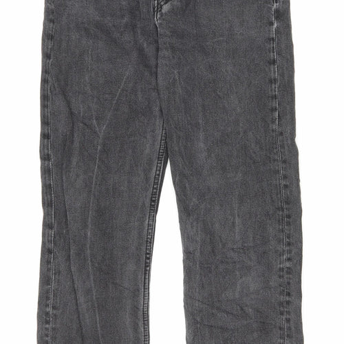 Weekday Mens Black Cotton Straight Jeans Size 27 in L27 in Regular Button