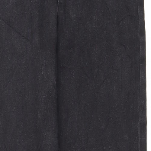 Missguided Womens Black Cotton Skinny Jeans Size 4 L28 in Regular Button - Lace up detail on front