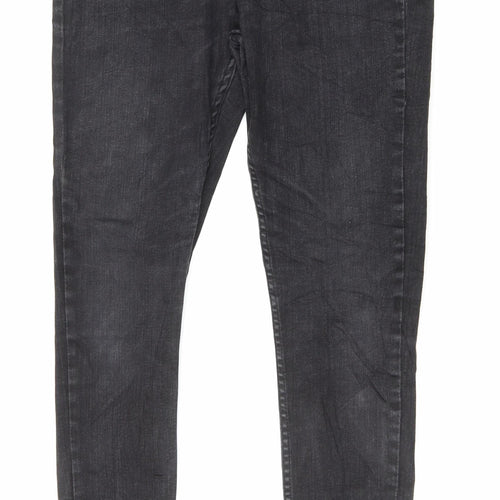 Hera Mens Black Cotton Skinny Jeans Size 30 in L29 in Regular Zip