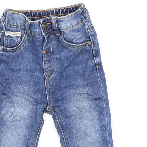 George Baby Blue Cotton Capri Jeans Size 9-12 Months Button