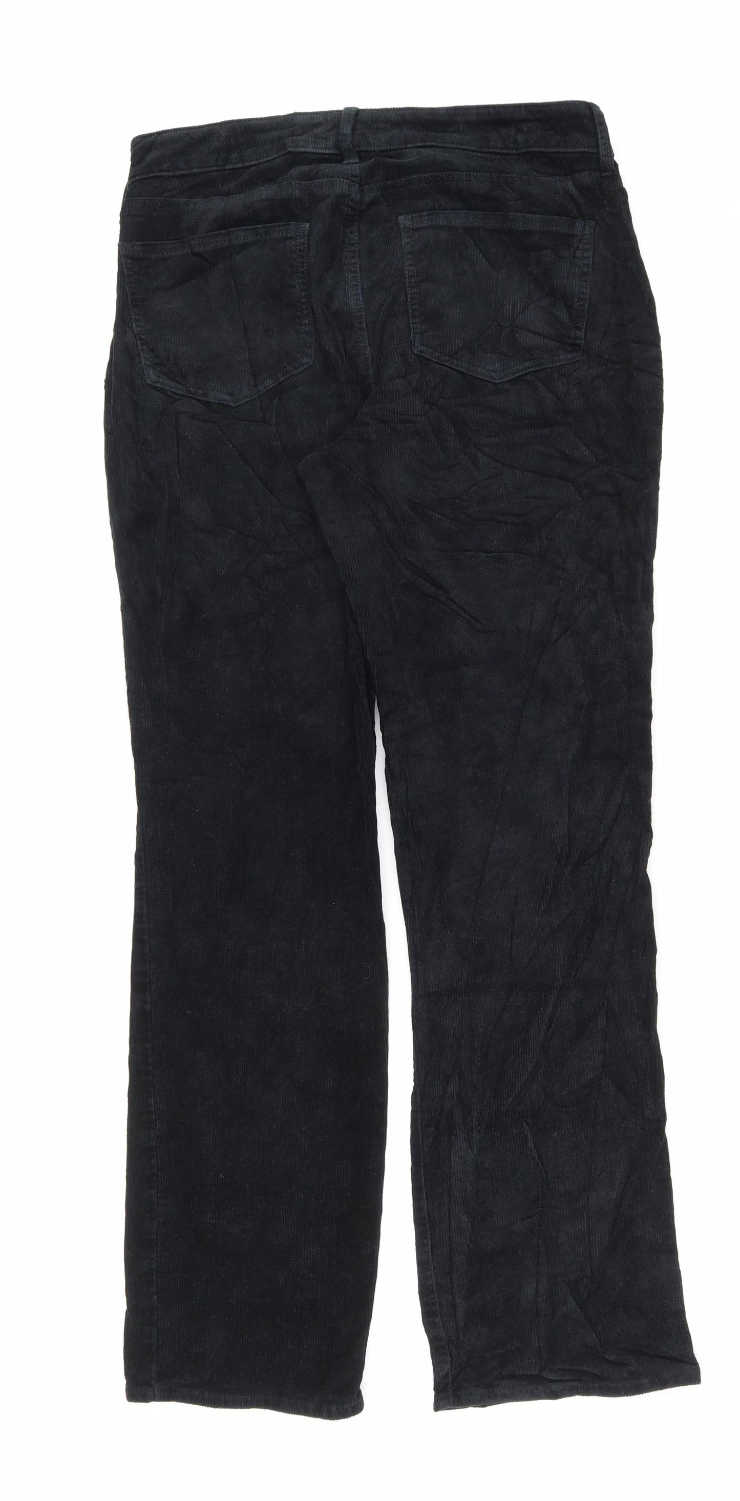 NYDJ Womens Black Cotton Straight Jeans Size 10 L31 in Regular Zip