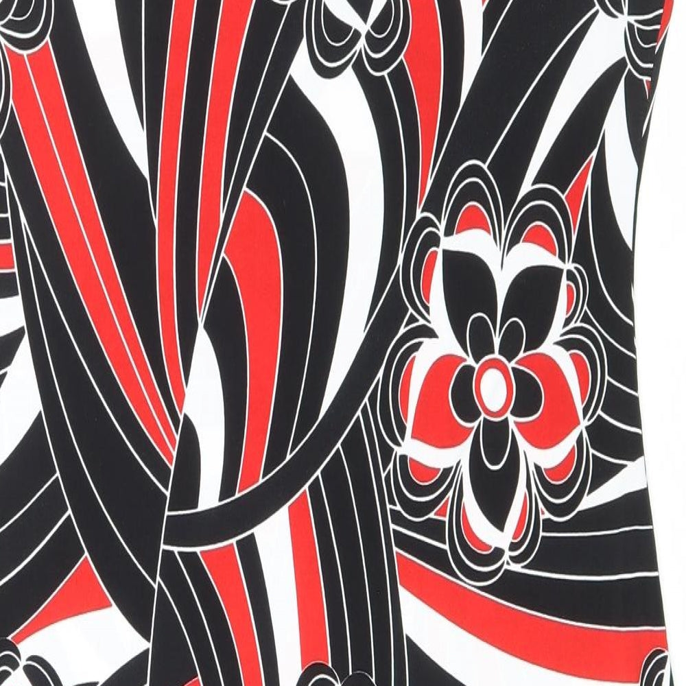 Tu- Chuzy Womens Multicoloured Floral Polyester Bodycon Size 14 Halter Tie