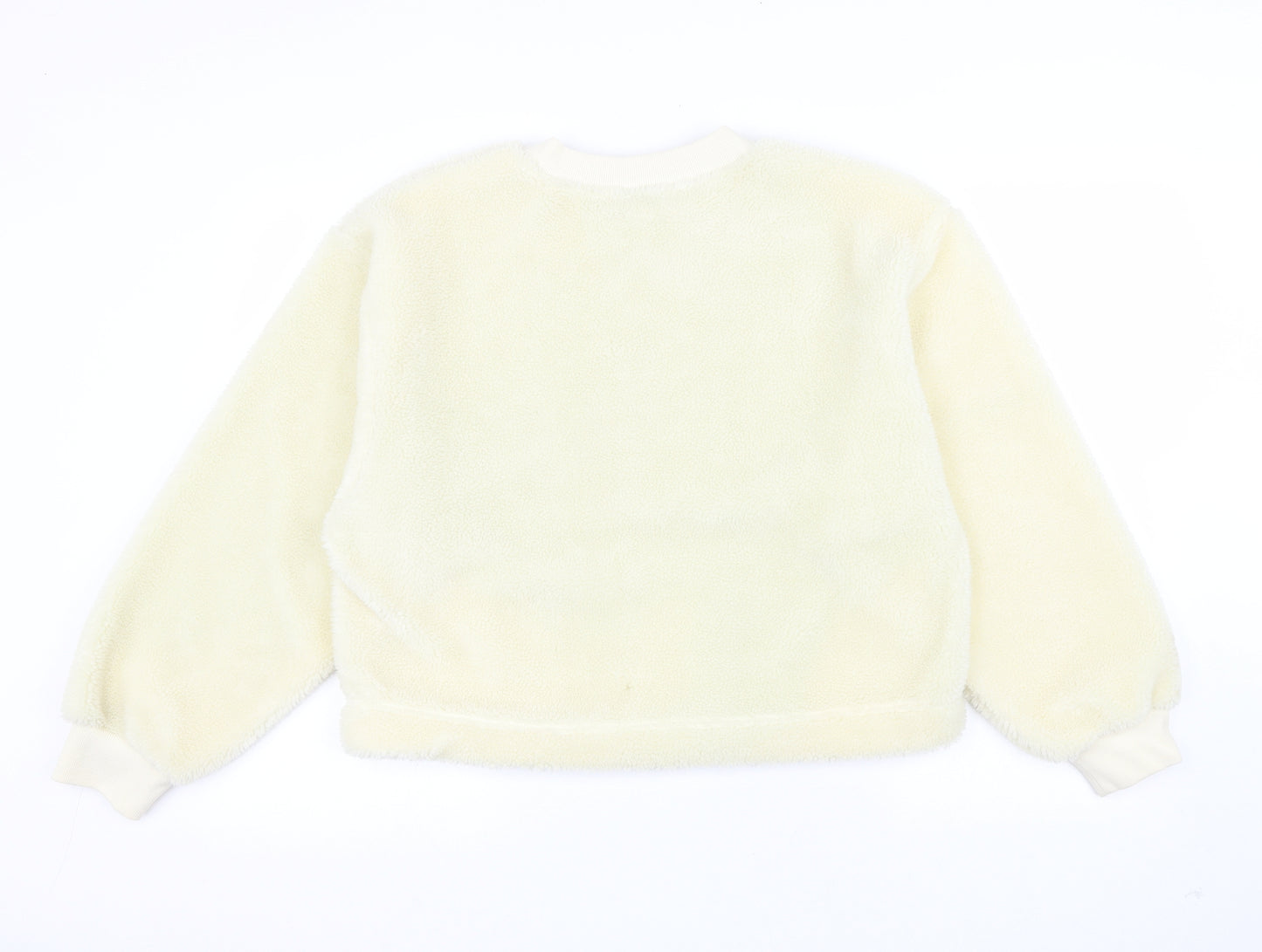 Topshop Womens Ivory Polyester Pullover Sweatshirt Size 8 Pullover