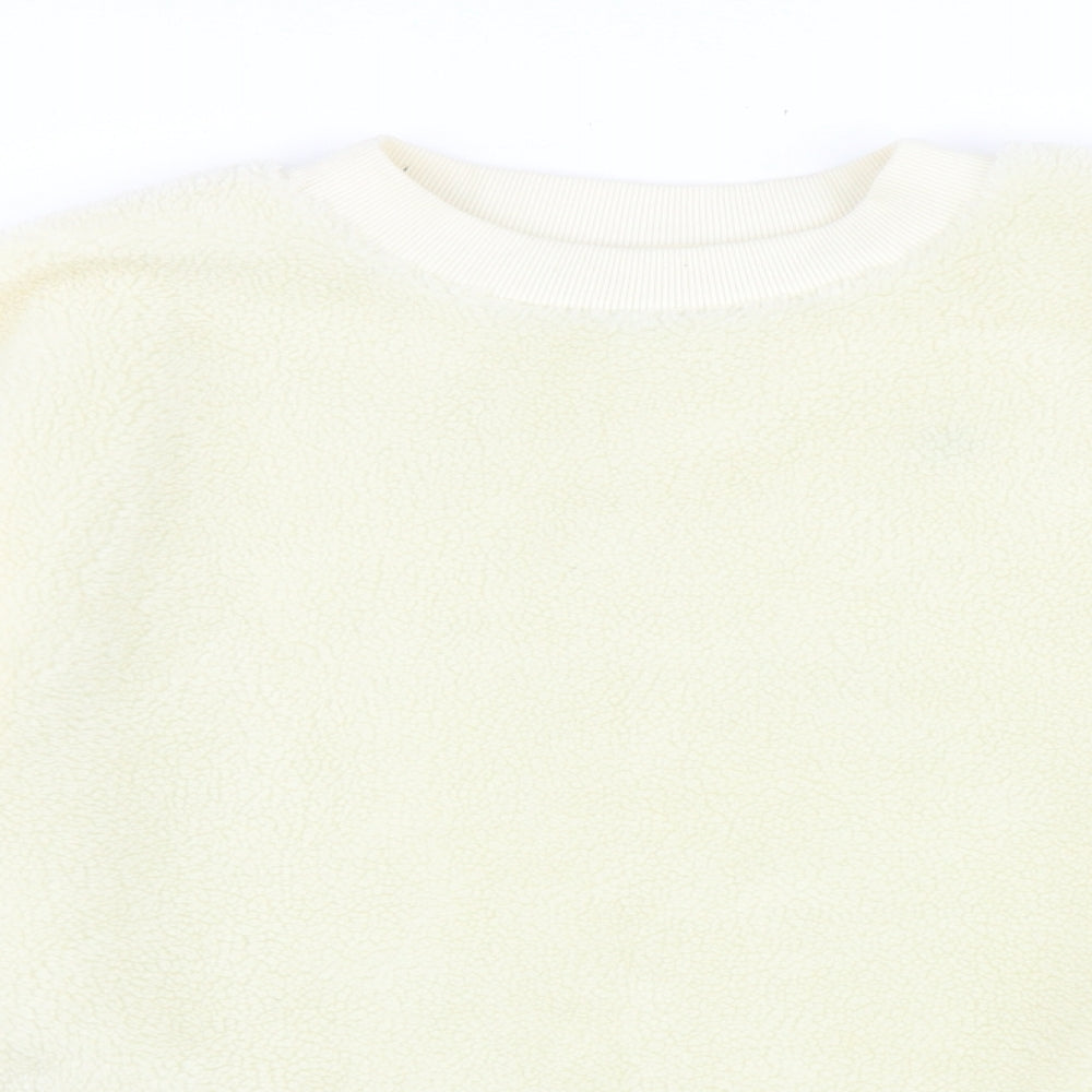 Topshop Womens Ivory Polyester Pullover Sweatshirt Size 8 Pullover