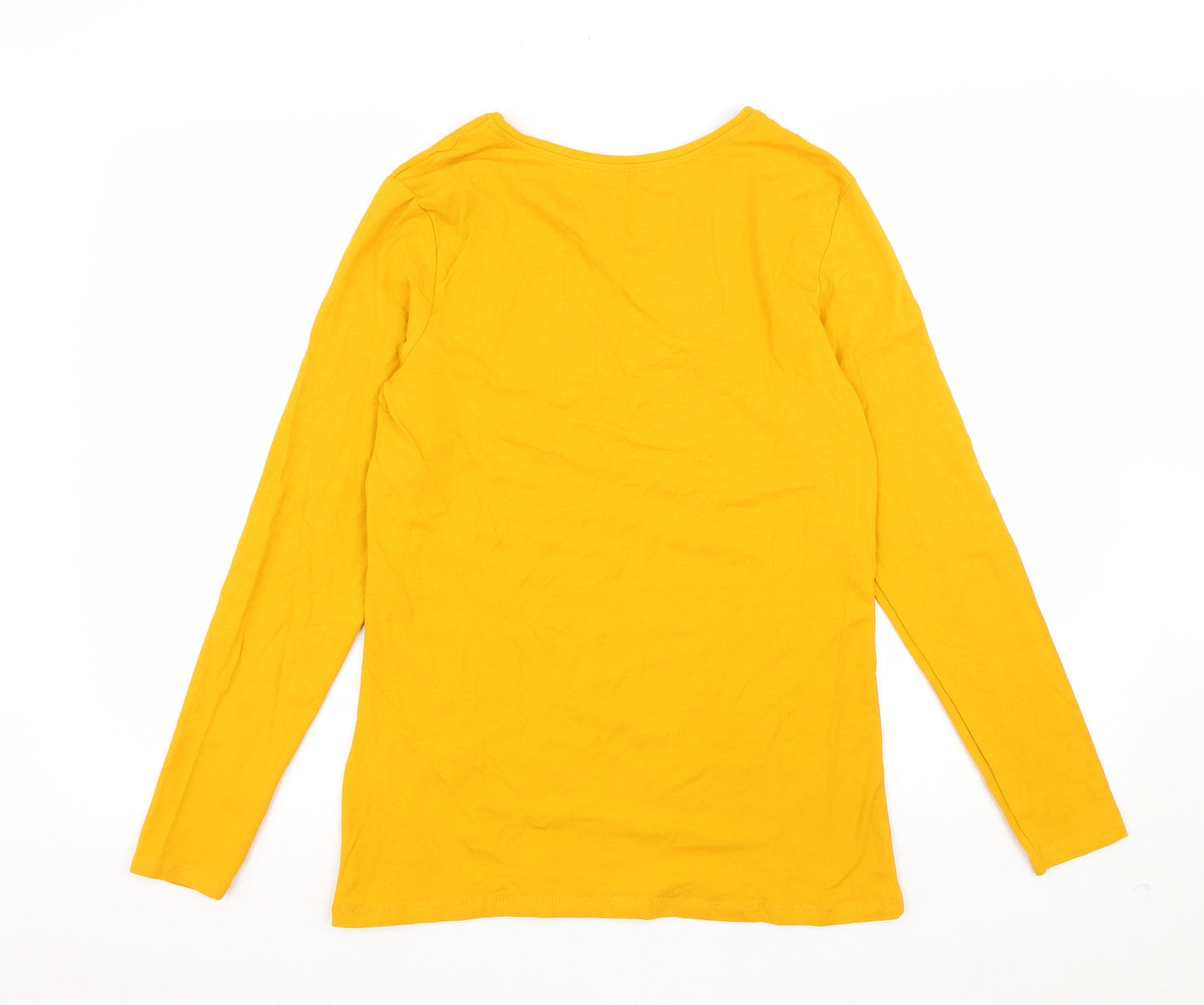 Primark Womens Orange Cotton Basic T-Shirt Size M Round Neck