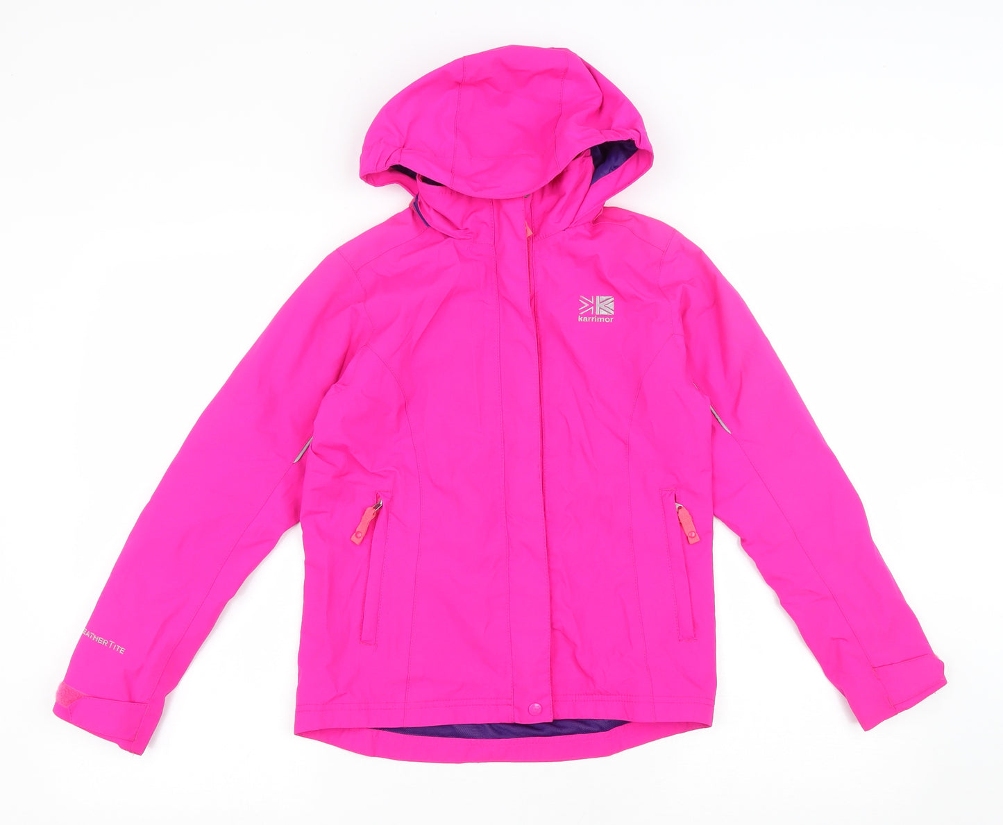 Karrimor Girls Pink Windbreaker Jacket Size 9-10 Years Zip