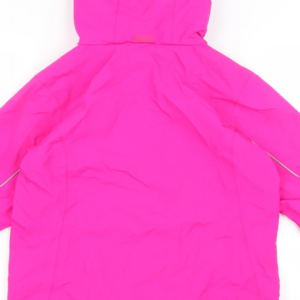 Karrimor Girls Pink Windbreaker Jacket Size 9-10 Years Zip