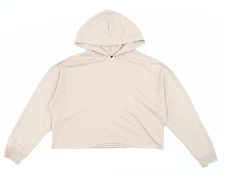 New Look Womens Beige Cotton Pullover Hoodie Size 14 Pullover