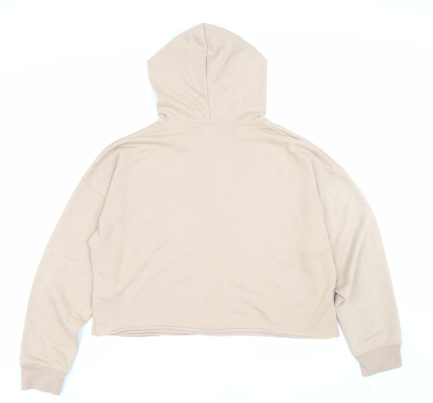 New Look Womens Beige Cotton Pullover Hoodie Size 14 Pullover