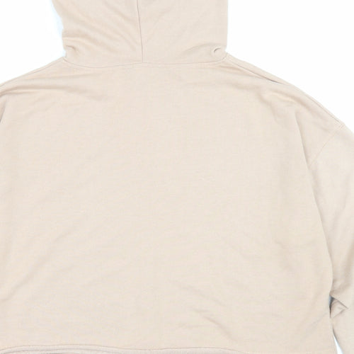 New Look Womens Beige Cotton Pullover Hoodie Size 14 Pullover