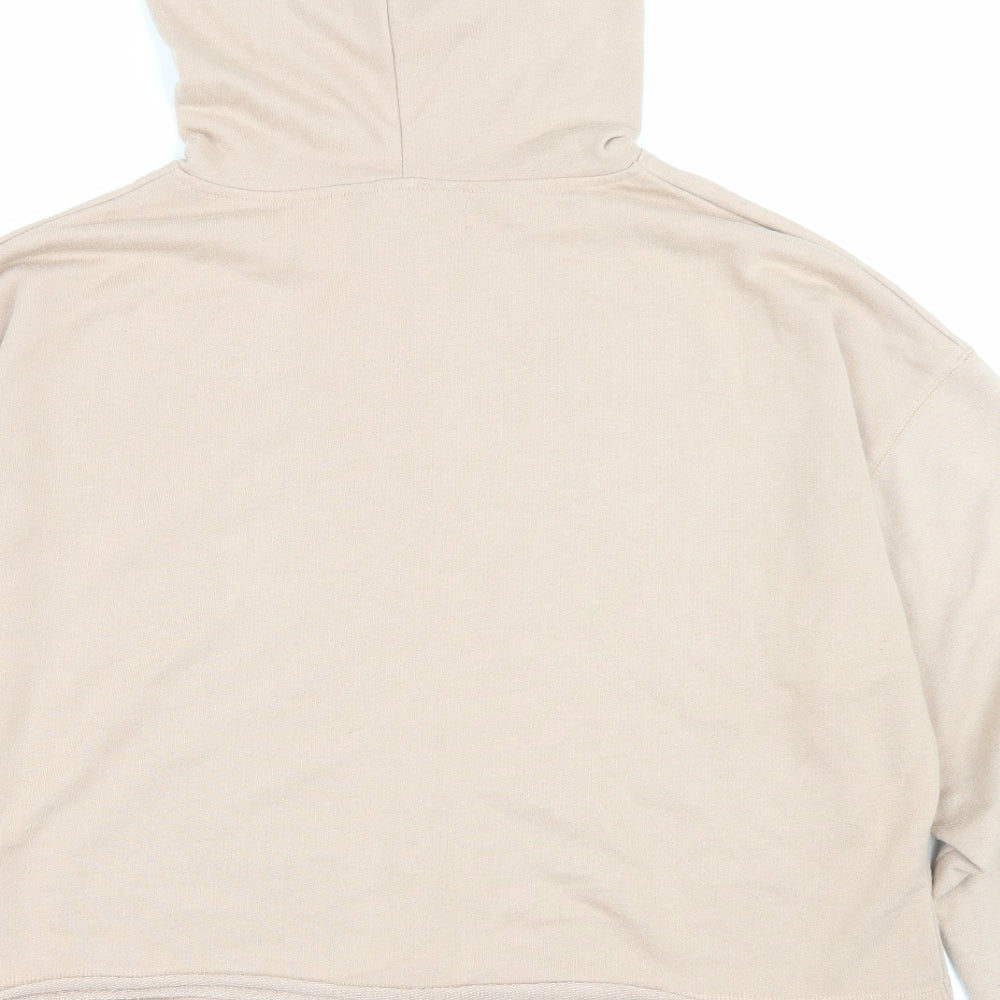 New Look Womens Beige Cotton Pullover Hoodie Size 14 Pullover