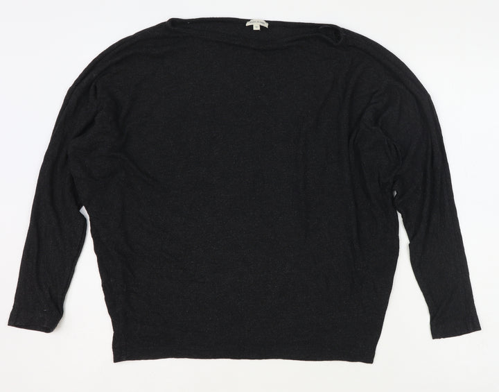 River Island Womens Grey Round Neck Polyester Pullover Jumper Size 12