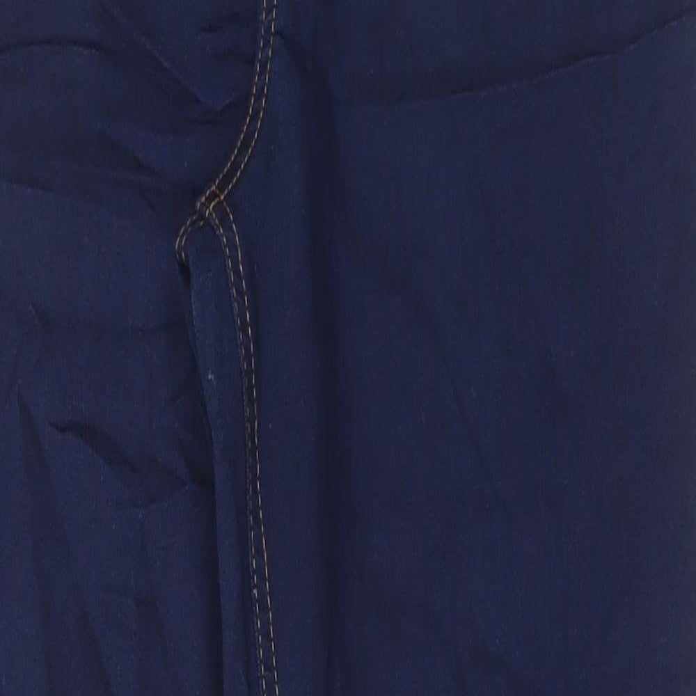 Marks and Spencer Womens Blue Cotton Jegging Jeans Size 12 L29 in Regular Button