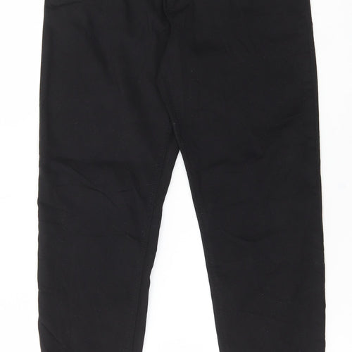 Marks and Spencer Womens Black Cotton Skinny Jeans Size 6 L27 in Regular Button