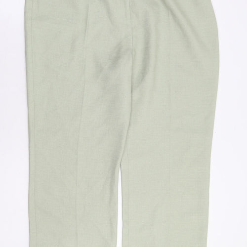 Classics Womens Green Polyester Trousers Size 16 L29 in Regular Zip
