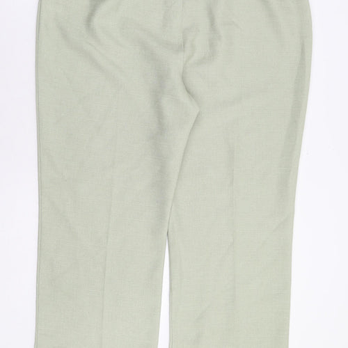 Classics Womens Green Polyester Trousers Size 16 L29 in Regular Zip