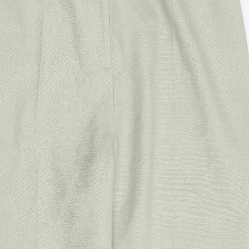 Classics Womens Green Polyester Trousers Size 16 L29 in Regular Zip