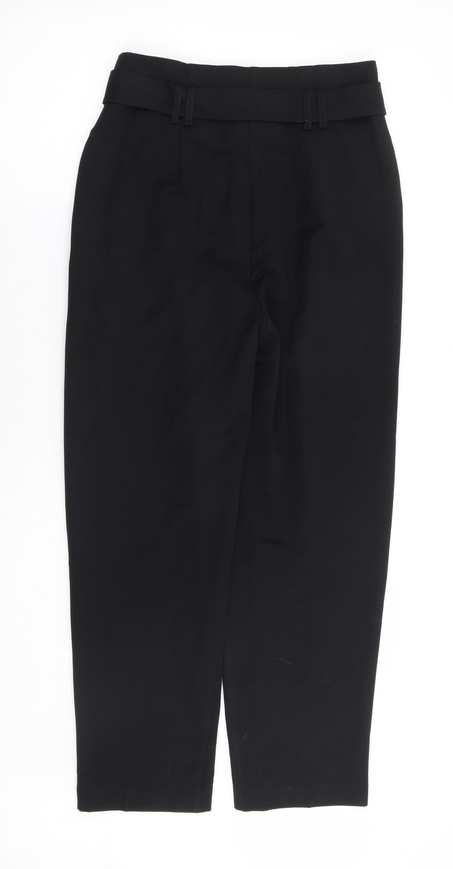 Primark Womens Black Polyester Trousers Size 10 L27 in Regular Zip