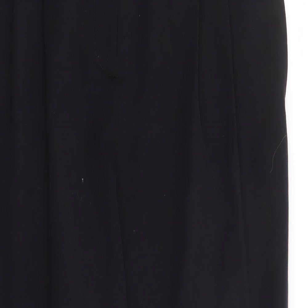 Primark Womens Black Polyester Trousers Size 10 L27 in Regular Zip