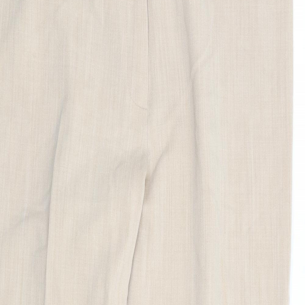 CC Womens Beige Polyester Trousers Size 16 L27 in Regular Zip