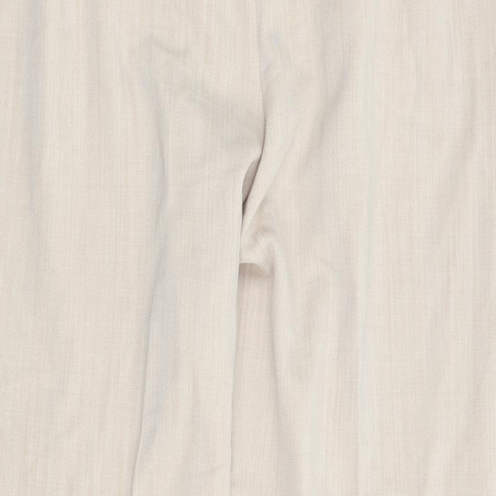 CC Womens Beige Polyester Trousers Size 16 L27 in Regular Zip
