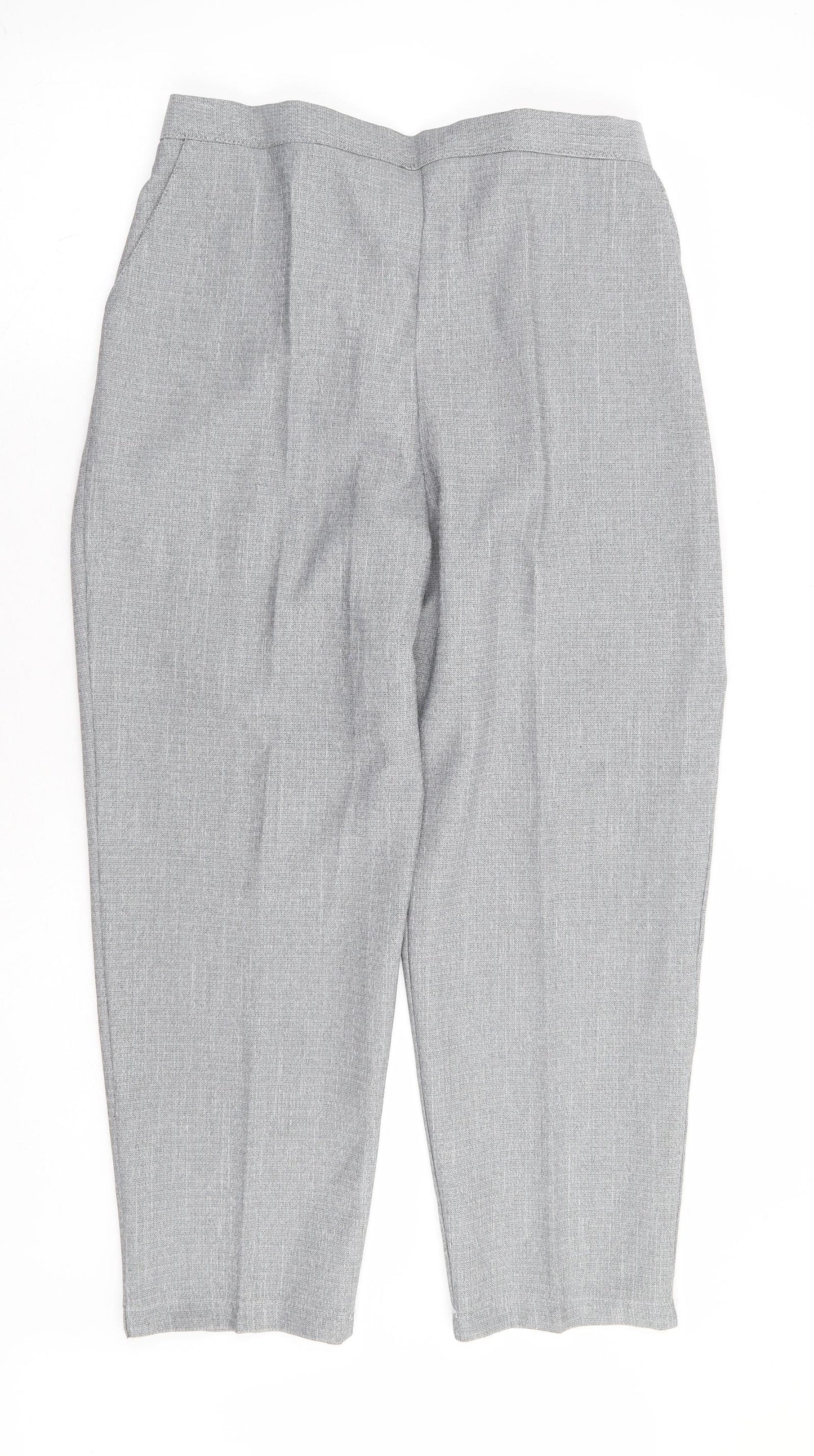 Preworn Womens Grey Polyester Trousers Size 18 L26 in Regular - Short Length
