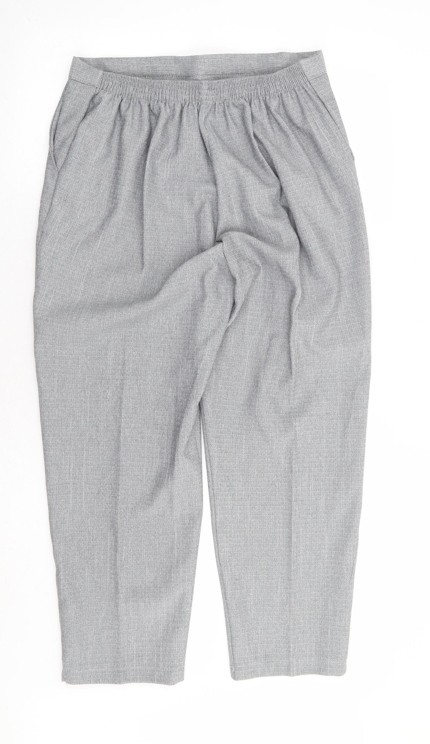 Preworn Womens Grey Polyester Trousers Size 18 L26 in Regular - Short Length