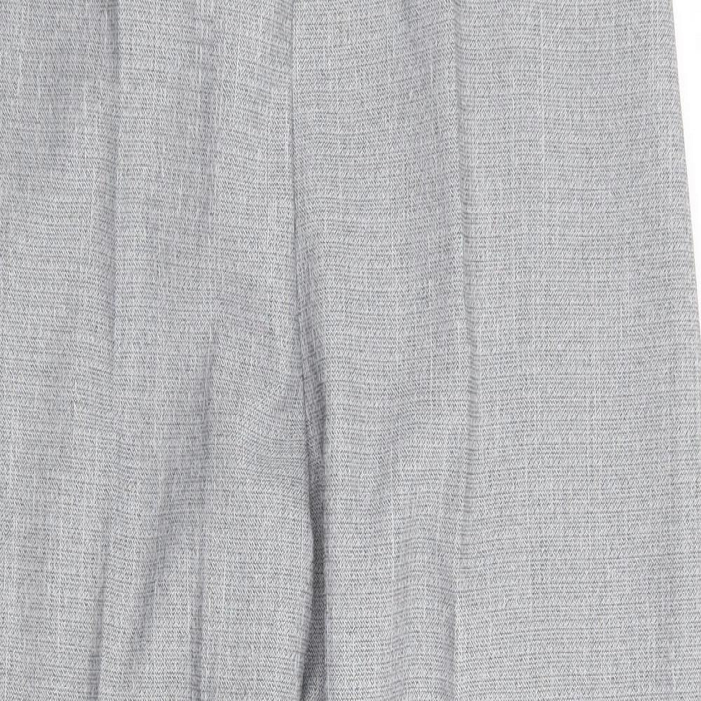 Preworn Womens Grey Polyester Trousers Size 18 L26 in Regular - Short Length