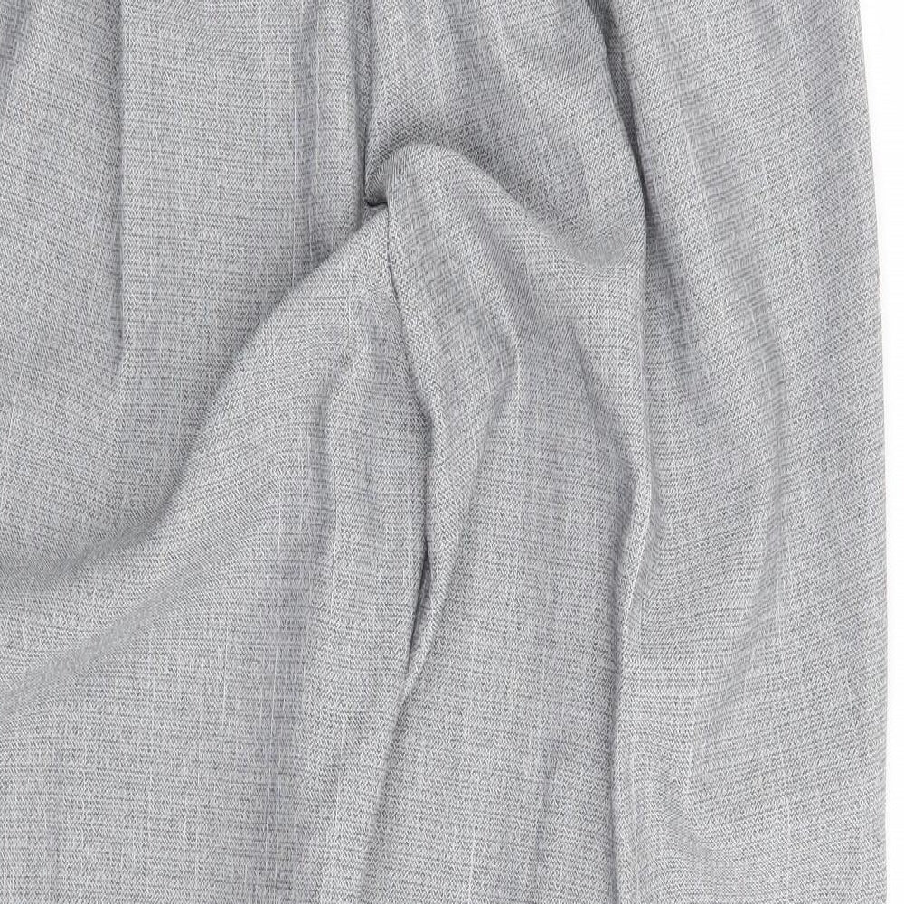 Preworn Womens Grey Polyester Trousers Size 18 L26 in Regular - Short Length
