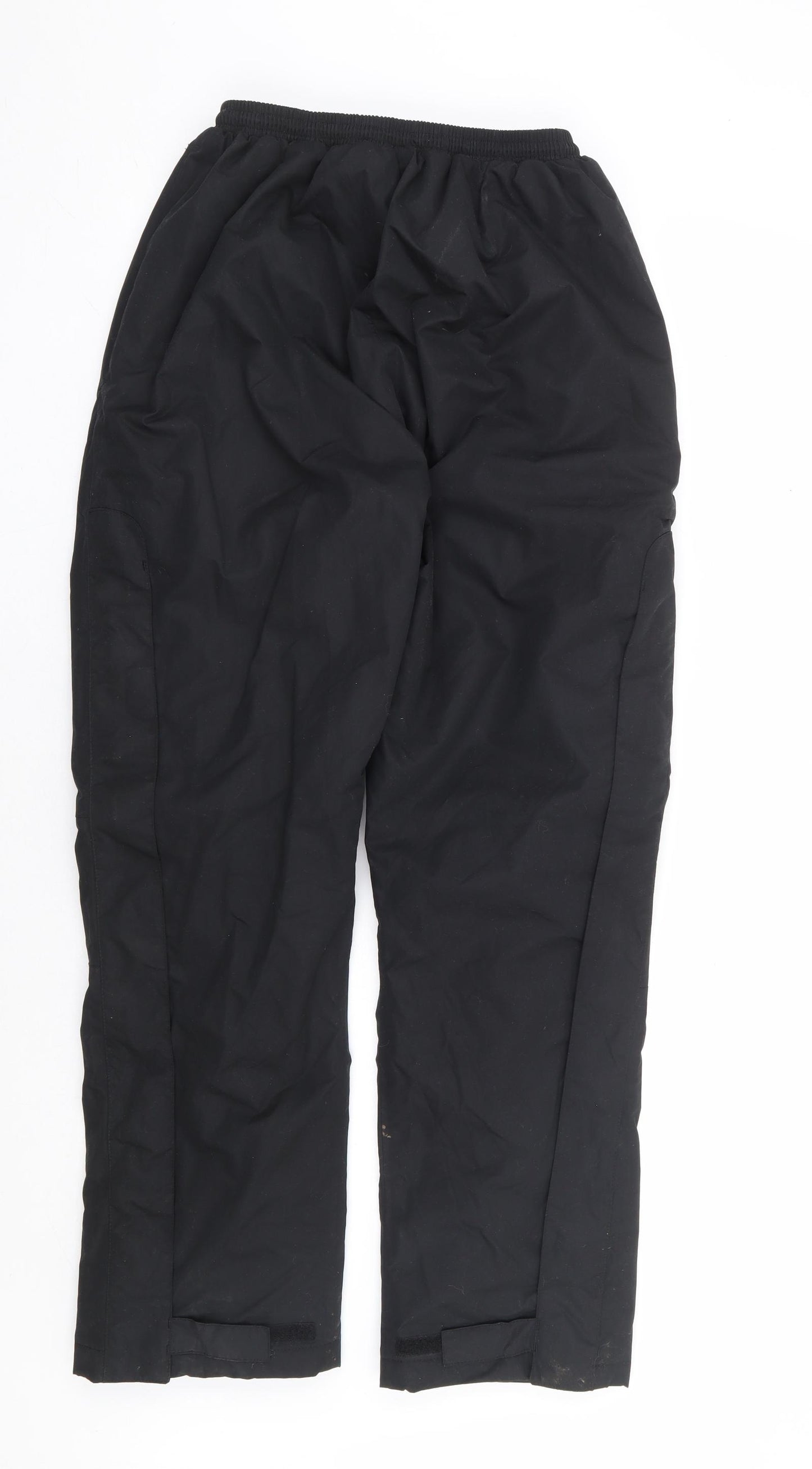 Hi Gear Womens Black Polyester Rain Trousers Trousers Size 10 L30 in Regular Drawstring