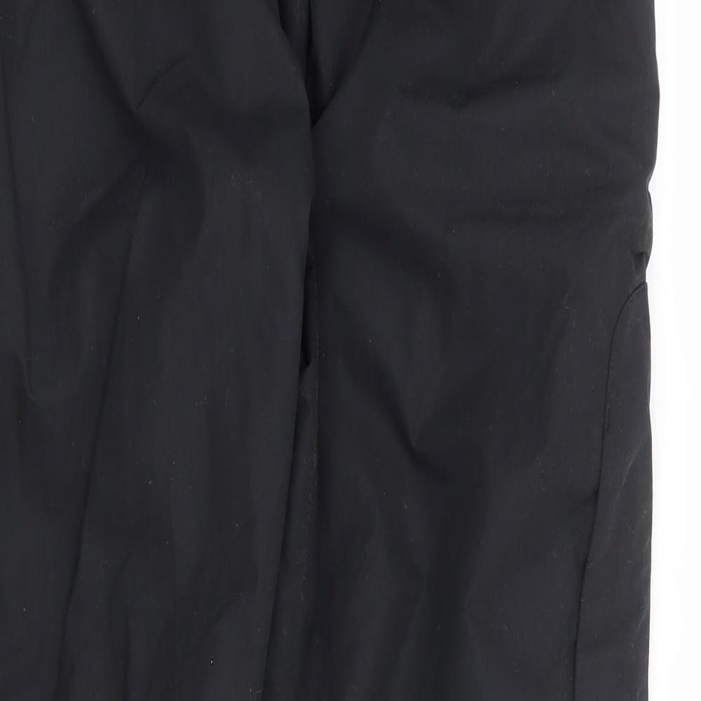 Hi Gear Womens Black Polyester Rain Trousers Trousers Size 10 L30 in Regular Drawstring