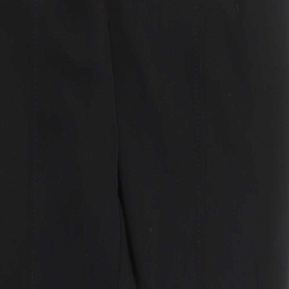 River Island Womens Black Polyester Trousers Size 8 L28 in Regular Zip