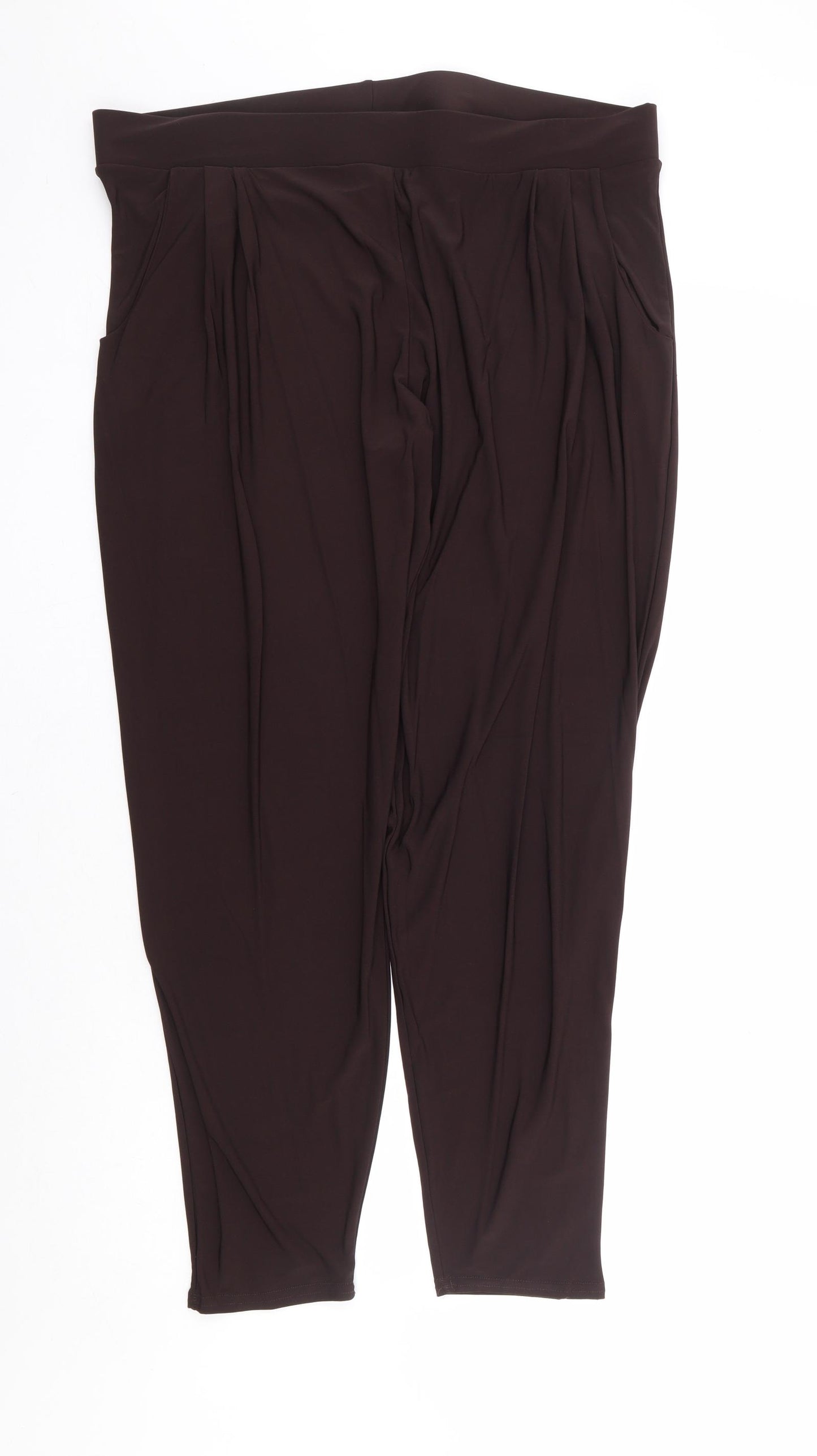 Styled By Womens Brown Polyester Harem Trousers Size L L29 in Regular