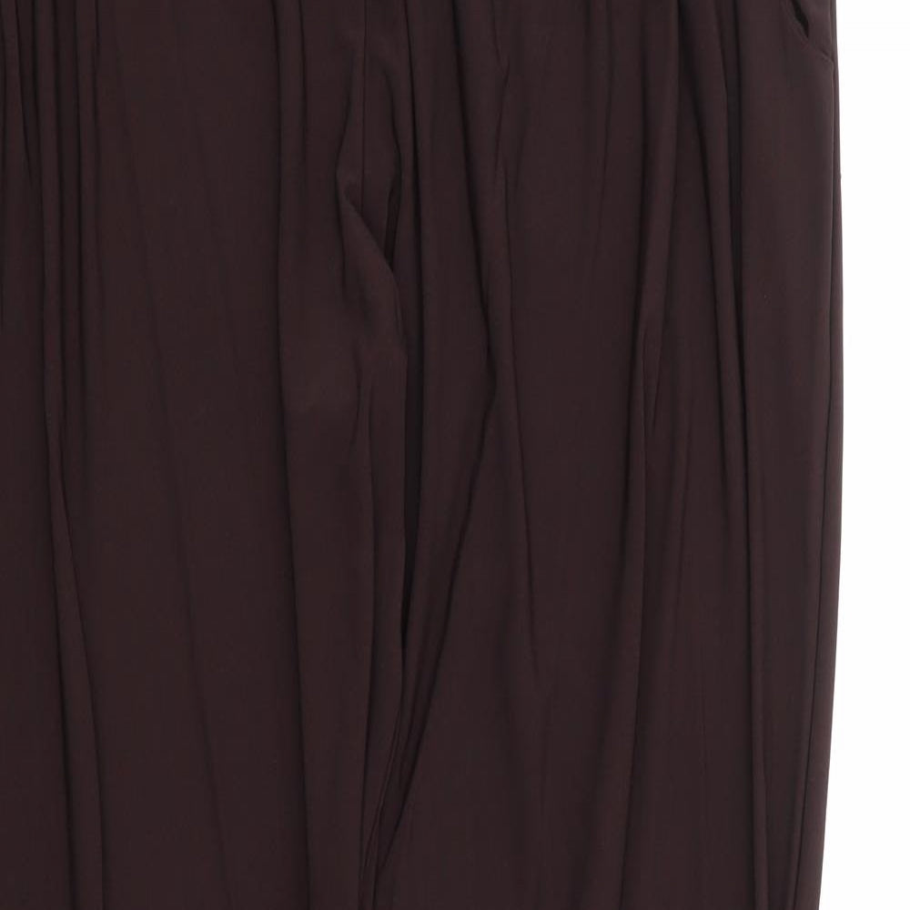 Styled By Womens Brown Polyester Harem Trousers Size L L29 in Regular