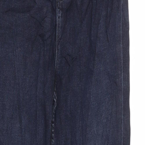 Marks and Spencer Womens Blue Cotton Skinny Jeans Size 8 L28 in Regular Zip - Supersoft