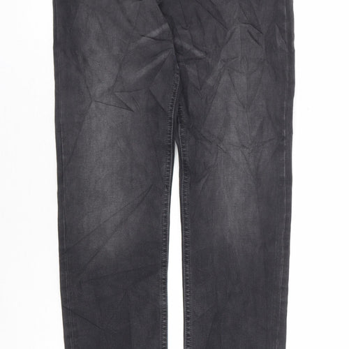 Marks and Spencer Womens Black Cotton Skinny Jeans Size 6 L29 in Regular Zip