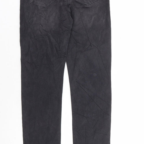 Marks and Spencer Womens Black Cotton Skinny Jeans Size 6 L29 in Regular Zip