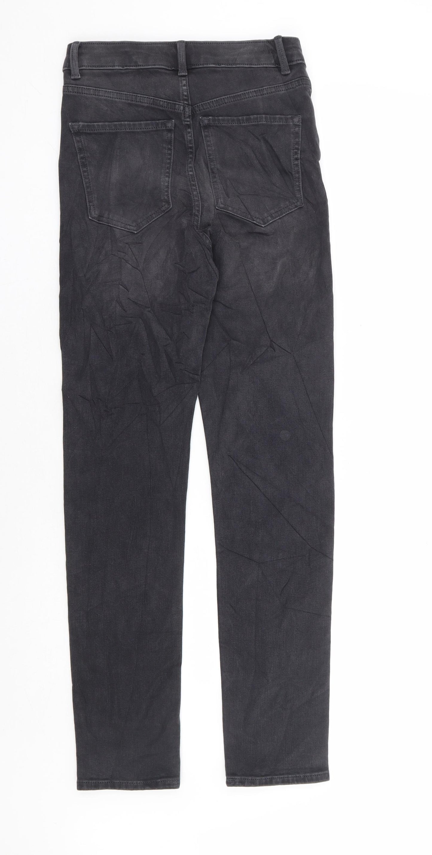 Marks and Spencer Womens Black Cotton Skinny Jeans Size 6 L29 in Regular Zip