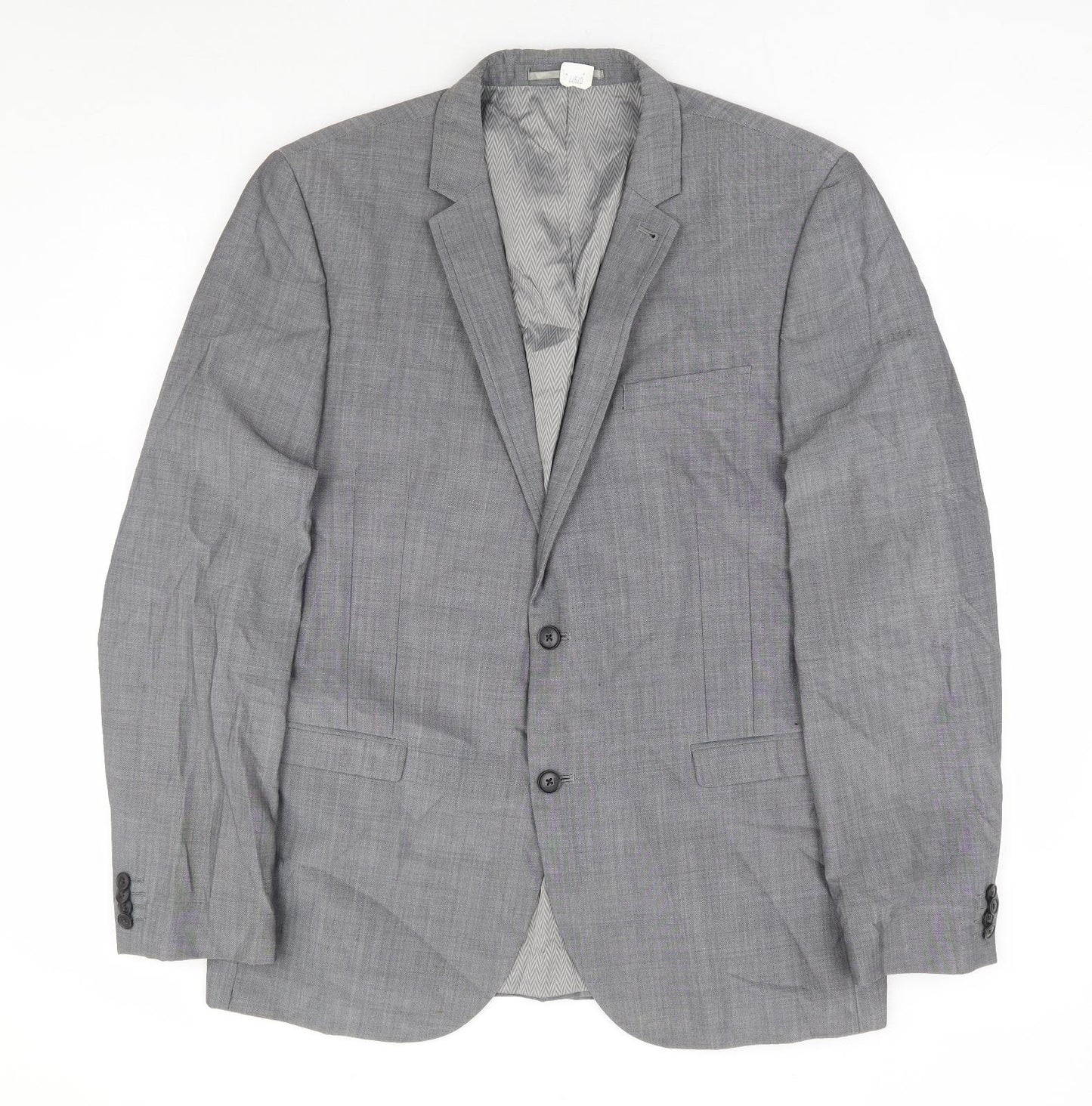 NEXT Mens Grey Wool Jacket Suit Jacket Size 40