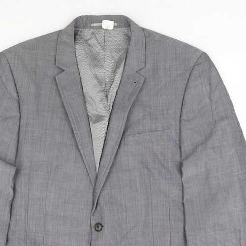NEXT Mens Grey Wool Jacket Suit Jacket Size 40