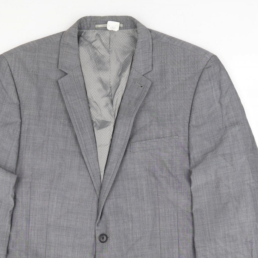 NEXT Mens Grey Wool Jacket Suit Jacket Size 40